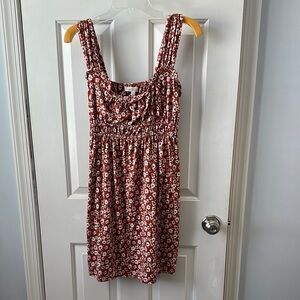 Nine Britton Floral Rust Sleeveless Dress